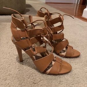 DV Dolce Vita Tan Lace-up Gladiator Heels-6